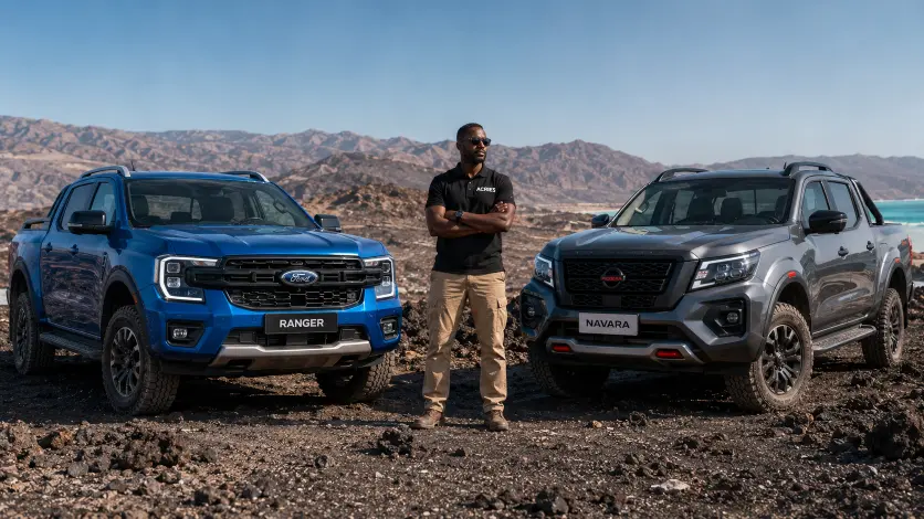 Ford Ranger vs Nissan Navara à Djibouti 2026 — comparatif des deux pick-ups chez ACRIES concessionnaire officiel Ford et Nissan