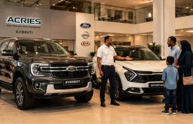 Acheter une voiture neuve à Djibouti — Ford Everest et KIA Sportage présentés par un conseiller ACRIES, concessionnaire officiel depuis 1946